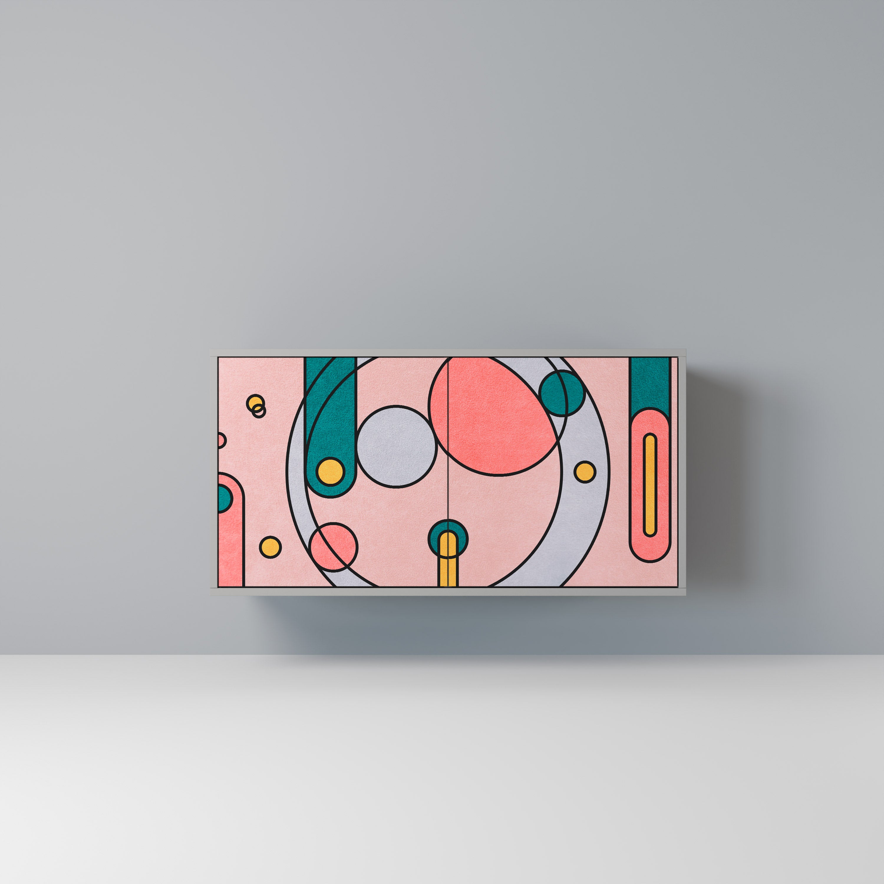 Aparador GOSSAMER ECHOES de 2 puertas en acabado gris