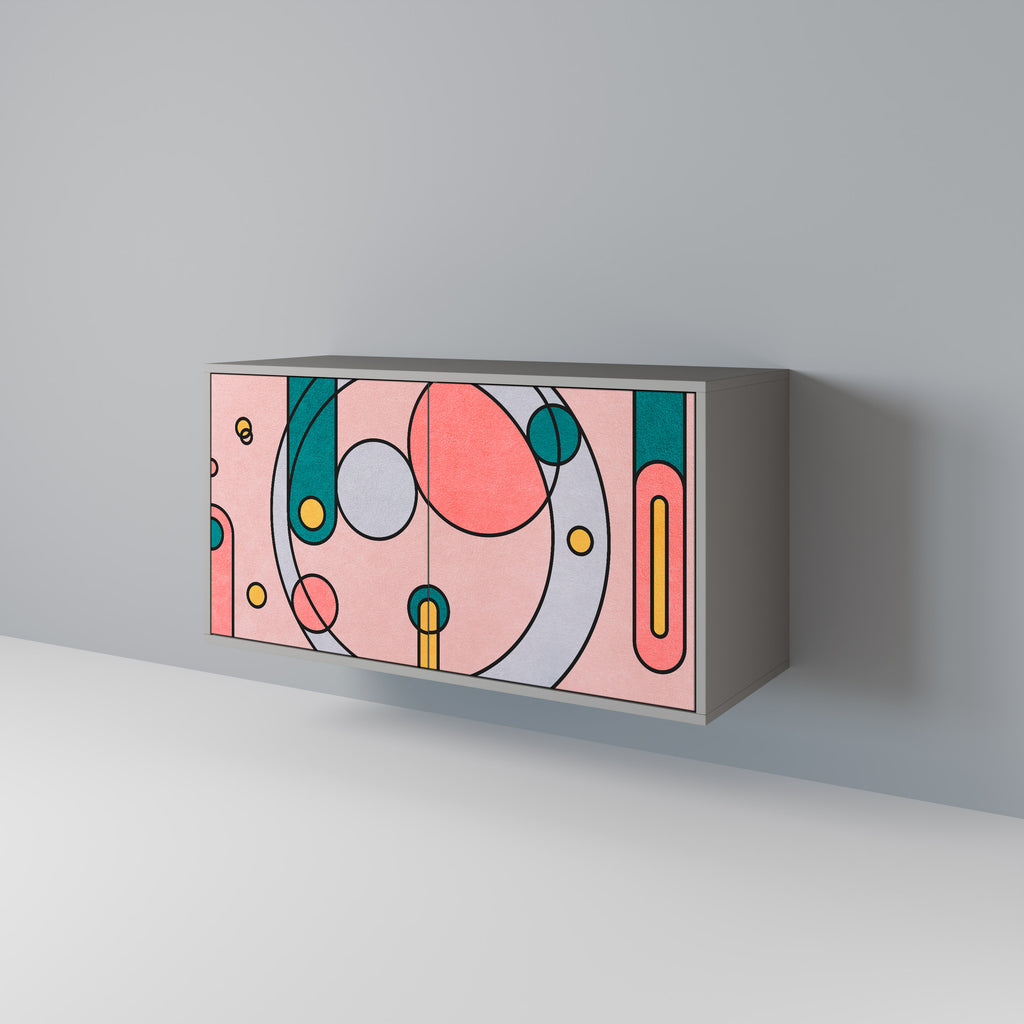 Aparador GOSSAMER ECHOES de 2 puertas en acabado gris