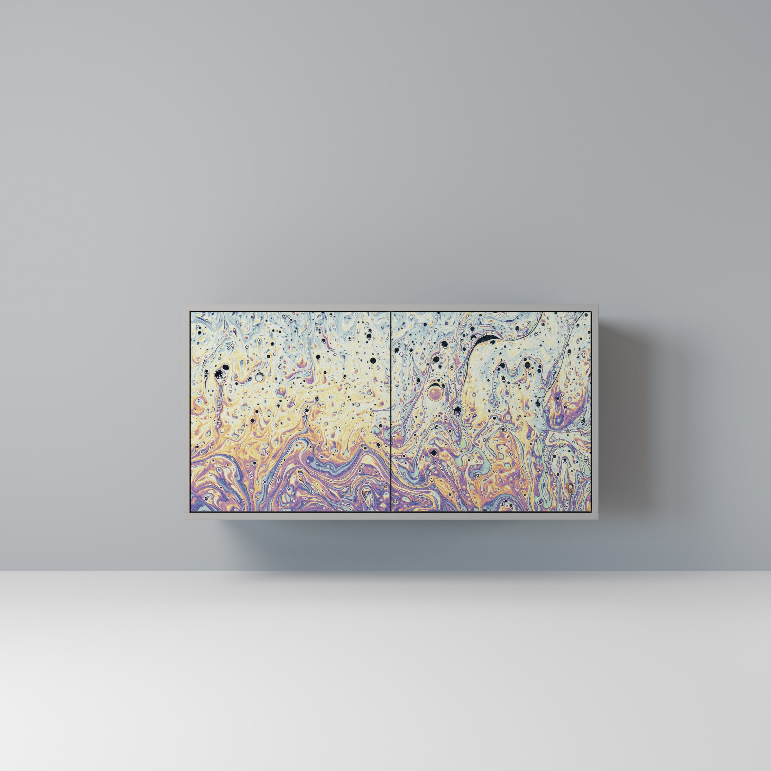 Aparador MOSAIC OF COLORS de 2 puertas en acabado gris