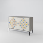 PATTERNED PRISM 2-Door Sideboard in Grey Finish