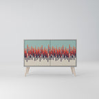 CHROMA CONTOURS Aparador de 2 Puertas en Acabado Gris