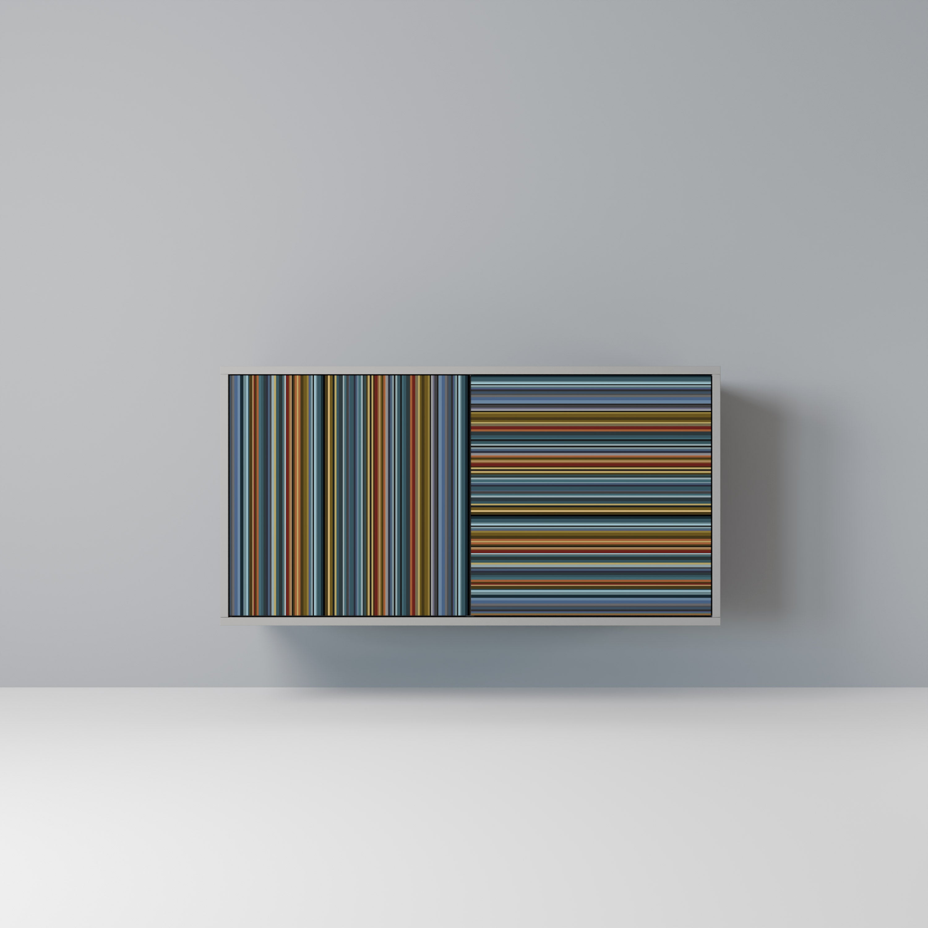 Aparador LINEOUT SPECTRUM de 2 puertas en acabado gris