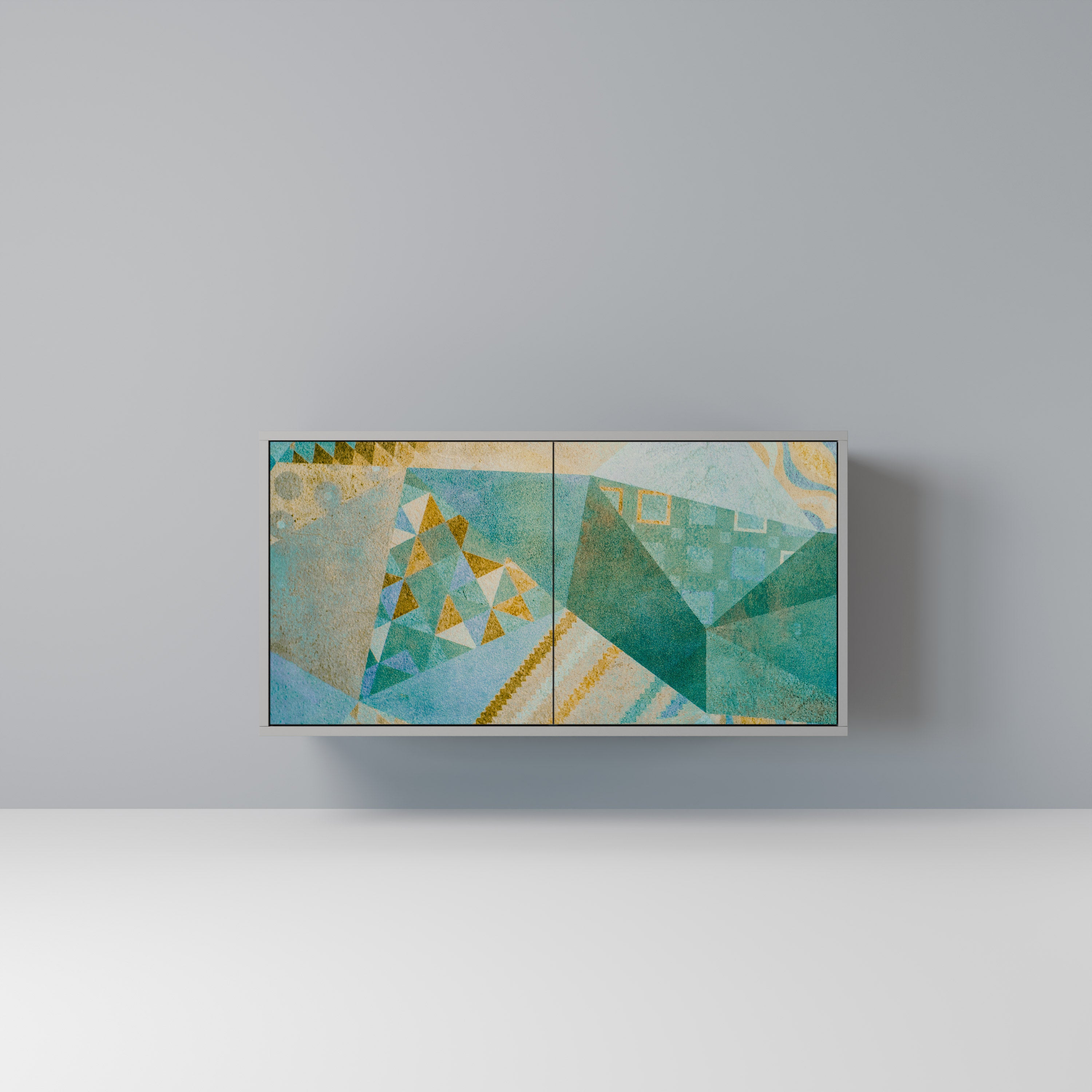 Aparador SPECTRUM SPLENDOR de 2 puertas en acabado gris