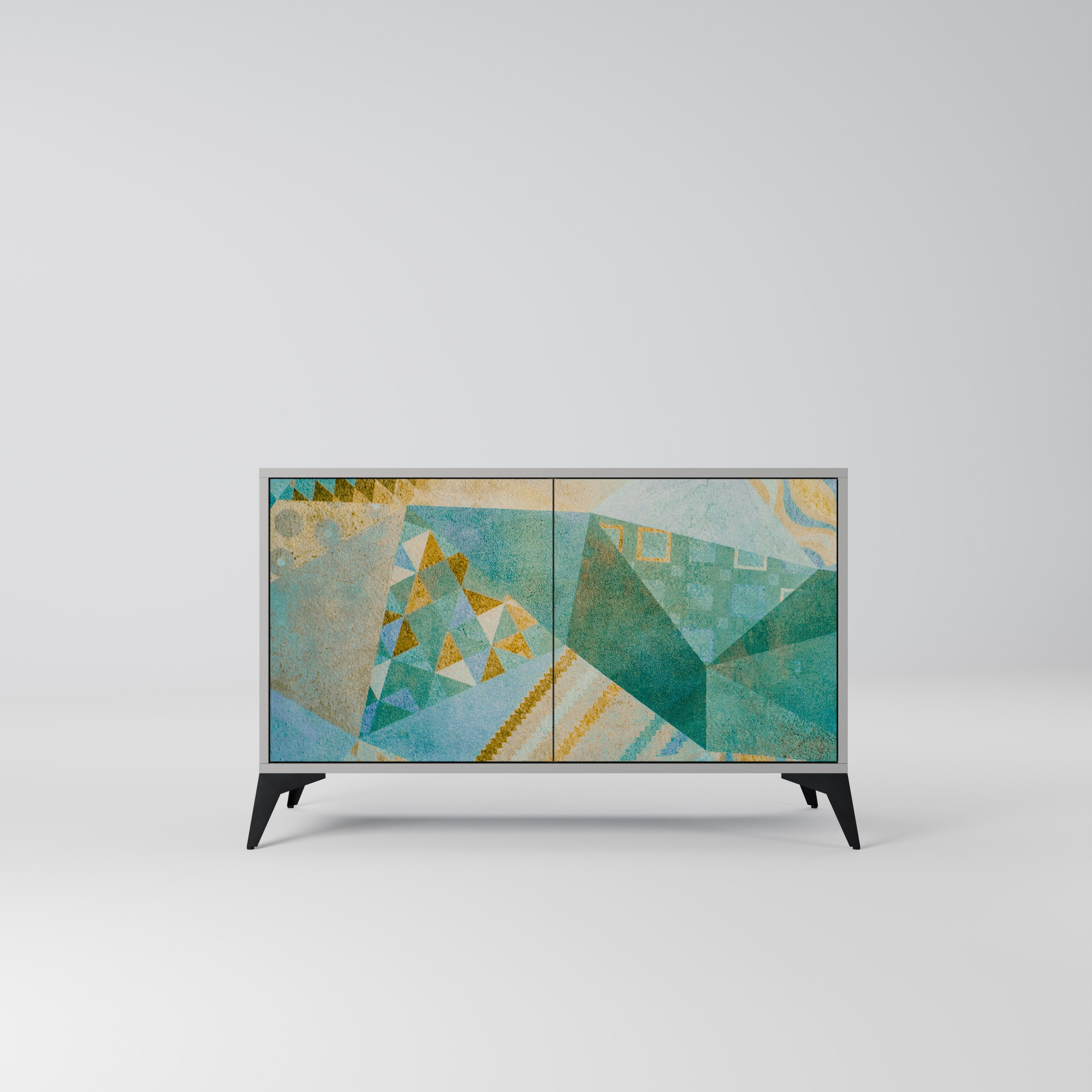 Aparador SPECTRUM SPLENDOR de 2 puertas en acabado gris