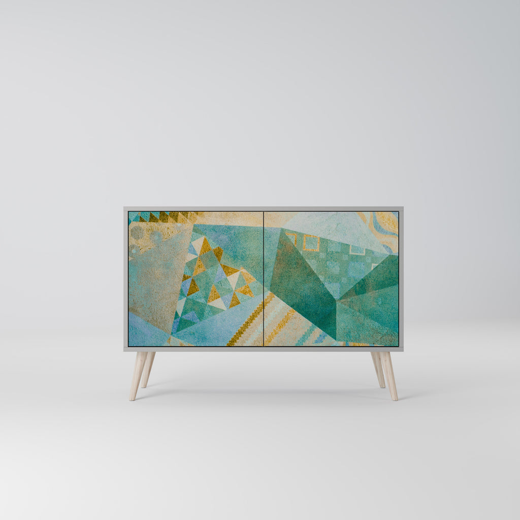 Aparador SPECTRUM SPLENDOR de 2 puertas en acabado gris