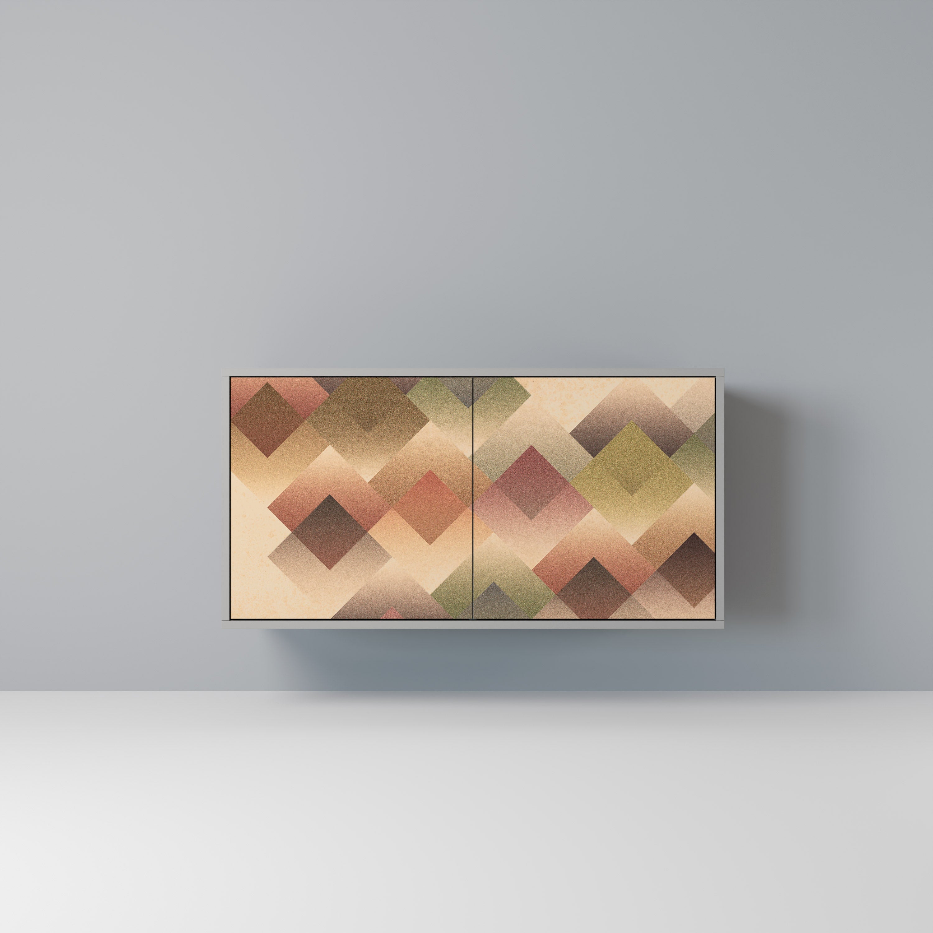 Aparador GEOMETRIC FUSION de 2 puertas en acabado gris