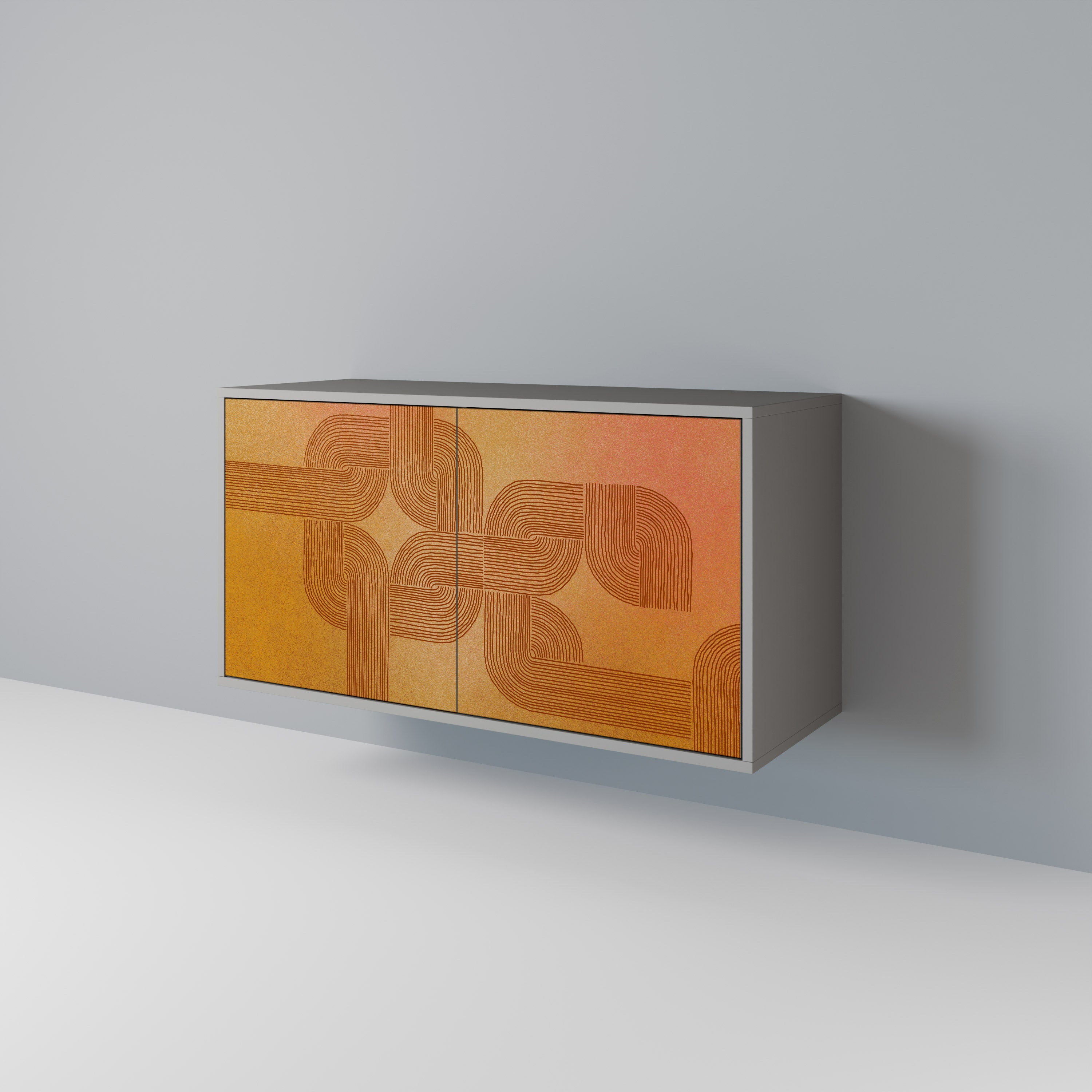 Aparador de 2 puertas FORTALECIENDO LA RELACIÓN en acabado gris