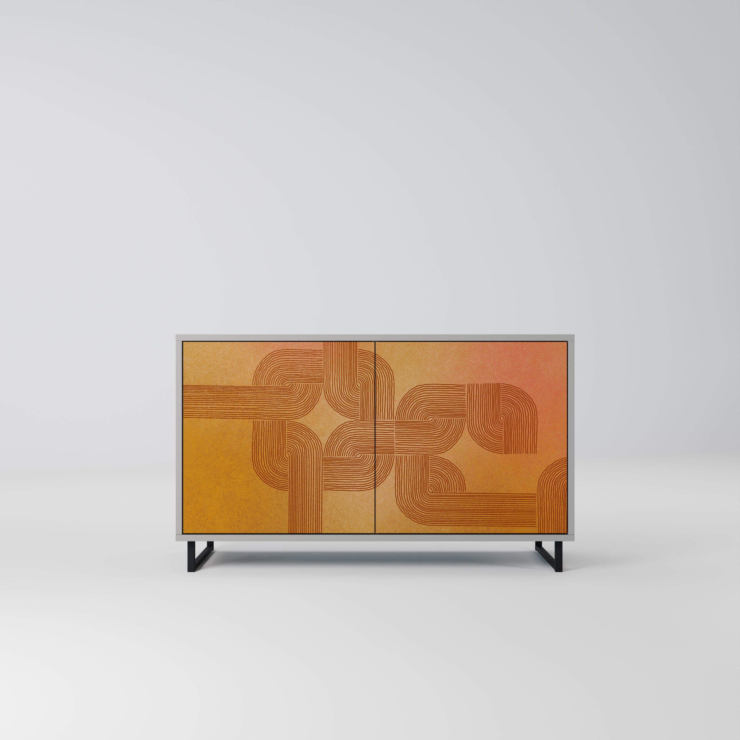 Aparador de 2 puertas FORTALECIENDO LA RELACIÓN en acabado gris