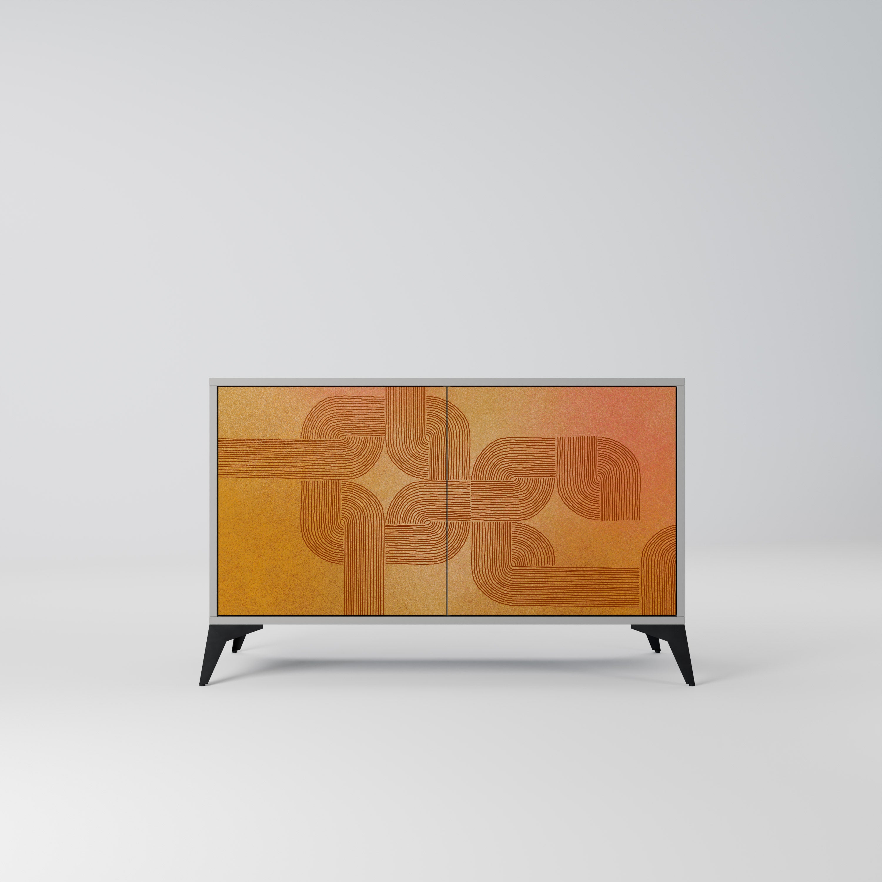 Aparador de 2 puertas FORTALECIENDO LA RELACIÓN en acabado gris