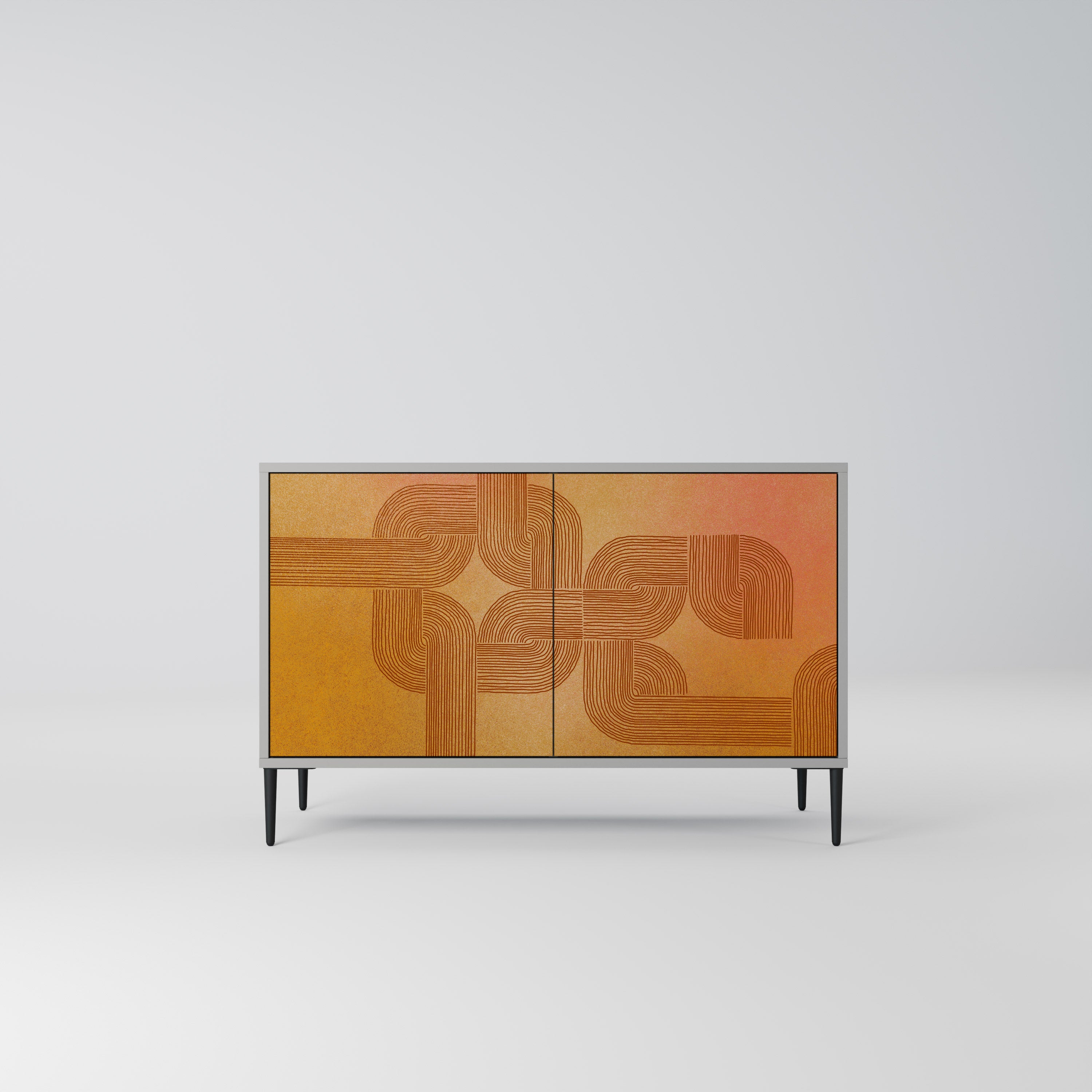 Aparador de 2 puertas FORTALECIENDO LA RELACIÓN en acabado gris