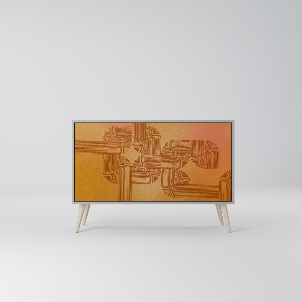 Aparador de 2 puertas FORTALECIENDO LA RELACIÓN en acabado gris