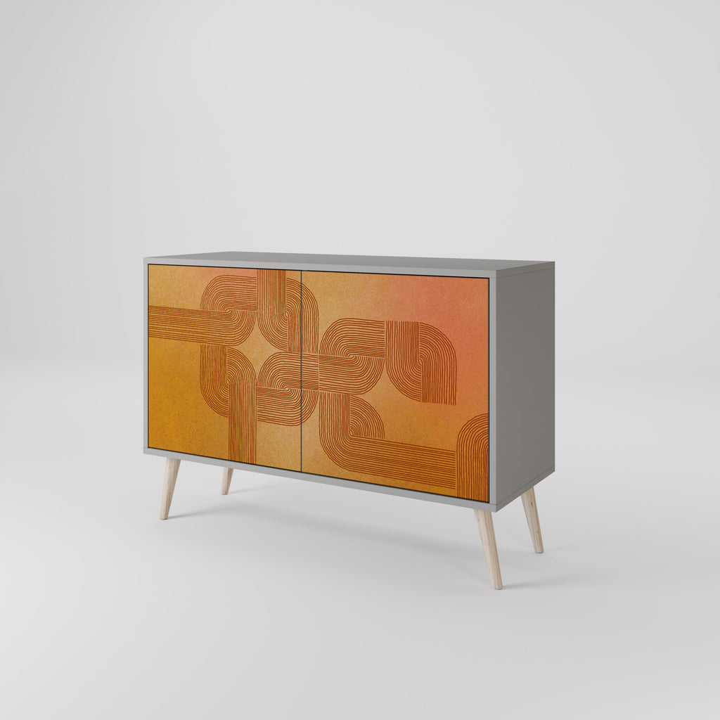 Aparador de 2 puertas FORTALECIENDO LA RELACIÓN en acabado gris