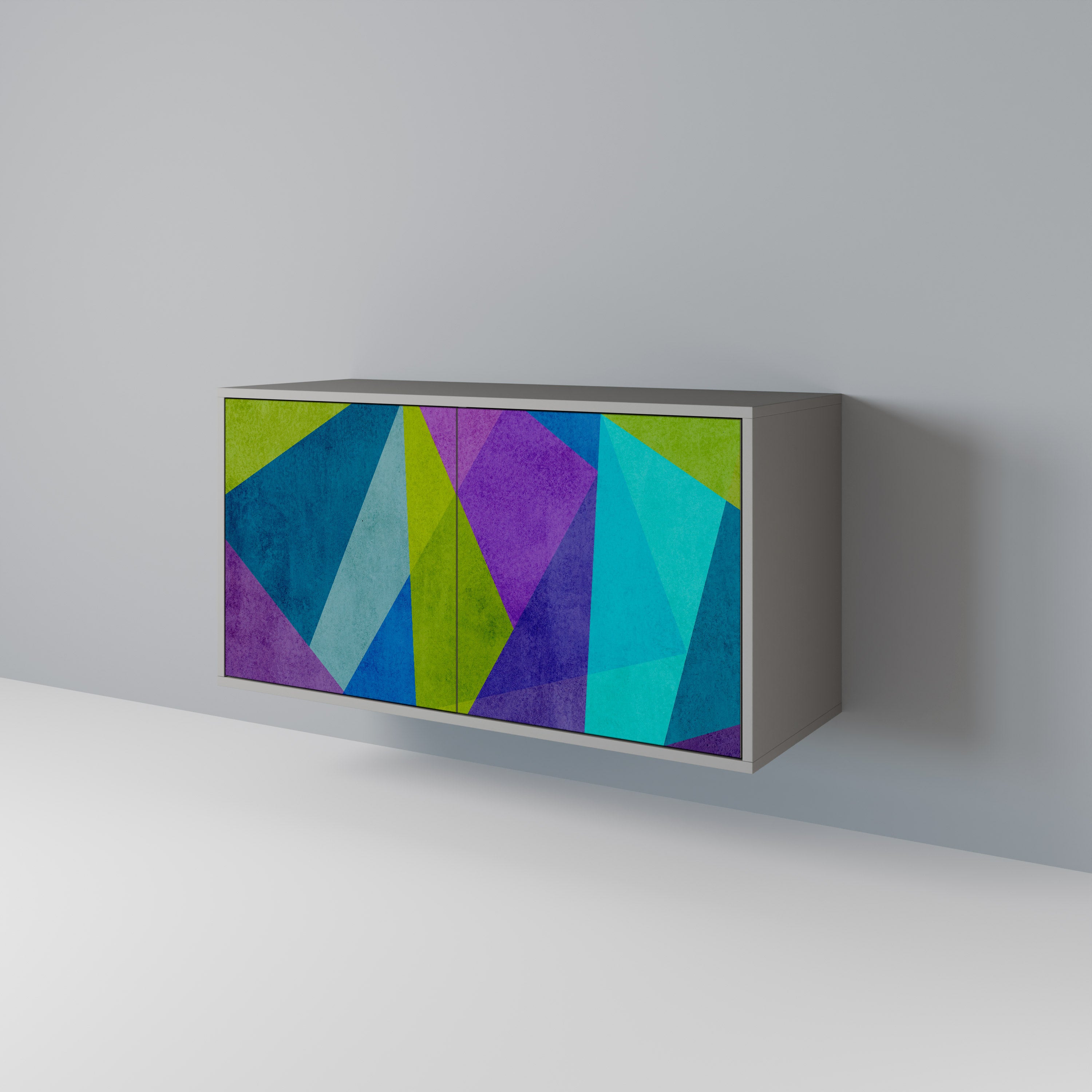 Aparador COLD SHOWCASE de 2 puertas en acabado gris