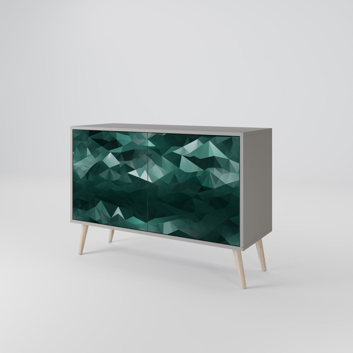 POLYGONAL FLOATING Aparador de 2 Puertas