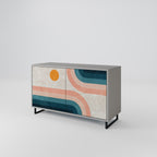 TWO HALVES Aparador de 2 Puertas en Acabado Gris