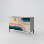 TWO HALVES Aparador de 2 Puertas en Acabado Gris