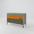 SIMPLE SOLUTIONS 2-Door Sideboard in Grey Finish