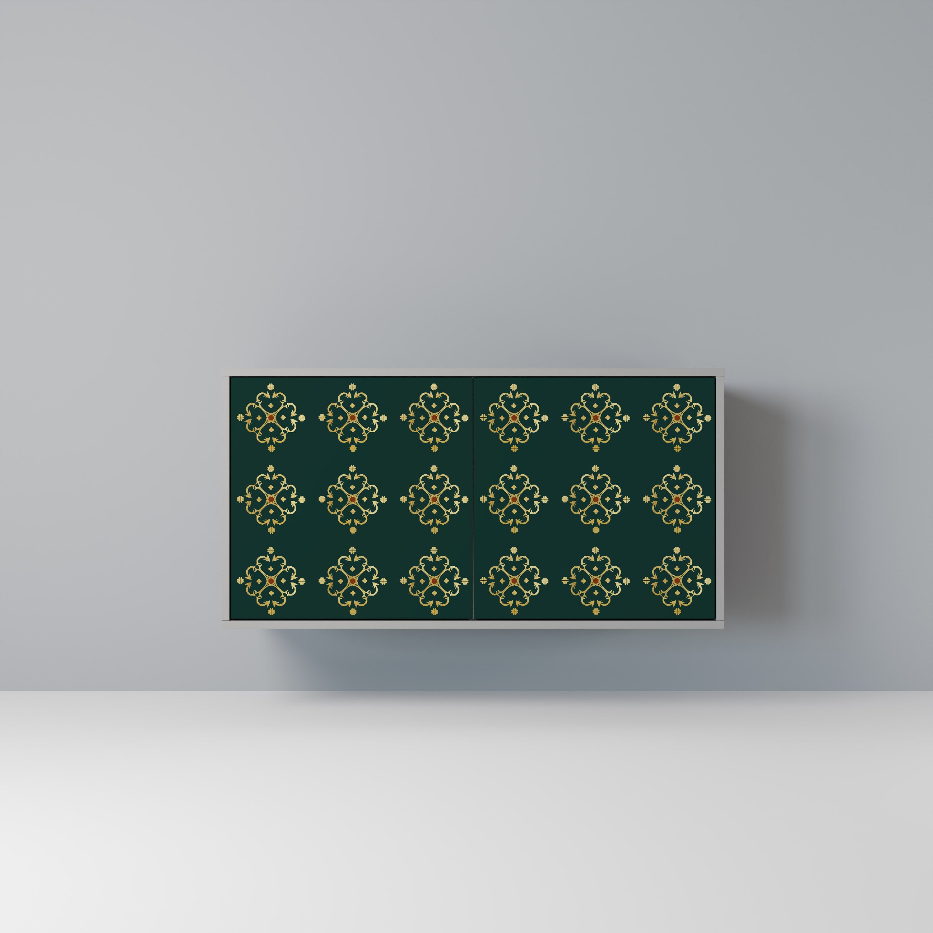 Aparador ROYAL MEDALLION de 2 puertas en acabado gris