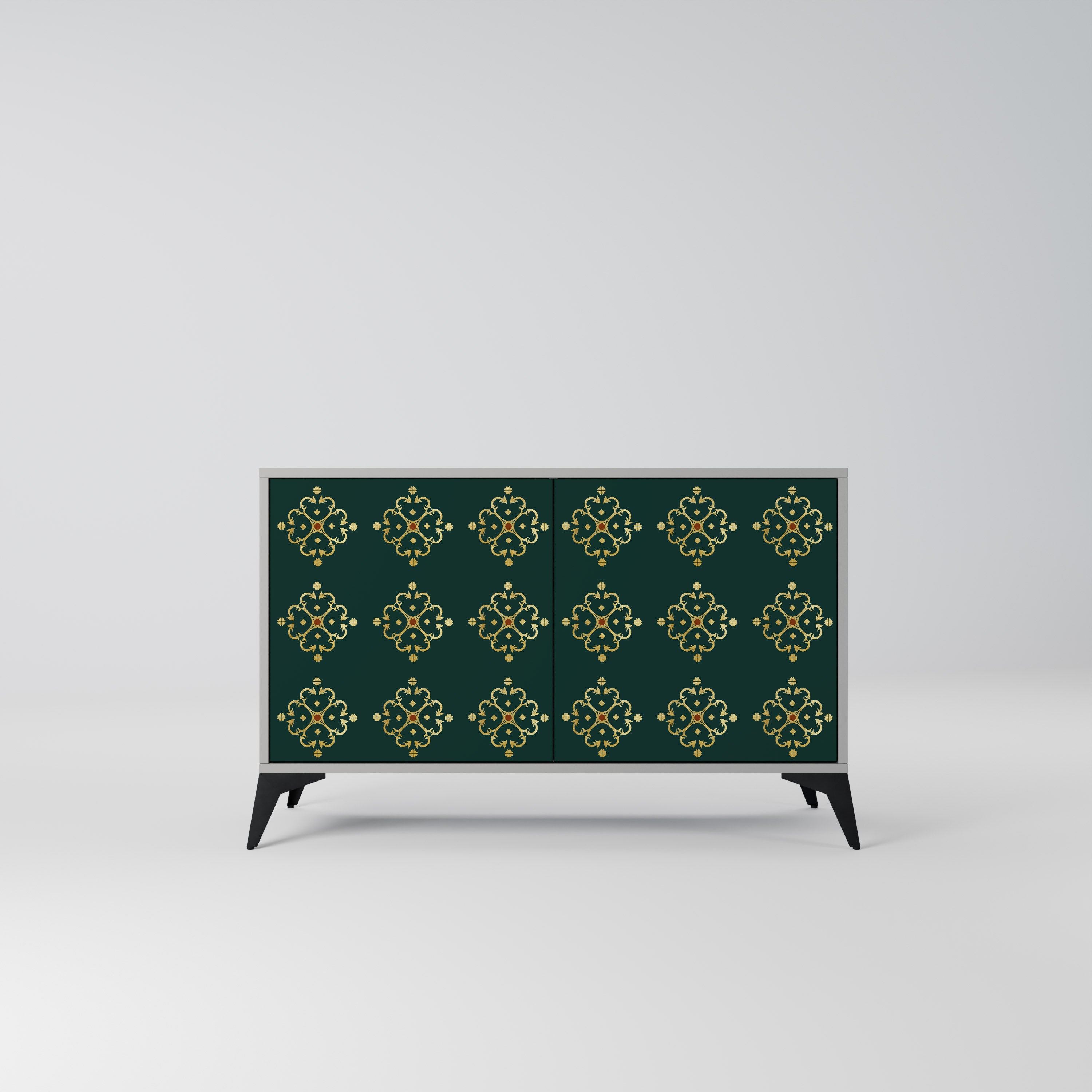 Aparador ROYAL MEDALLION de 2 puertas en acabado gris