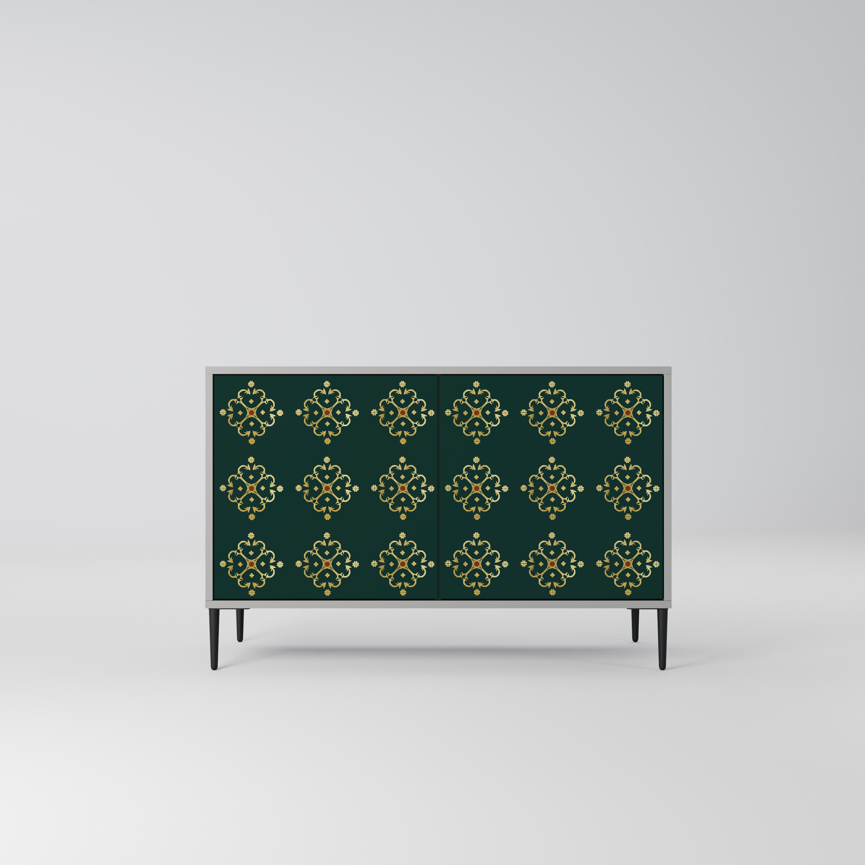 Aparador ROYAL MEDALLION de 2 puertas en acabado gris