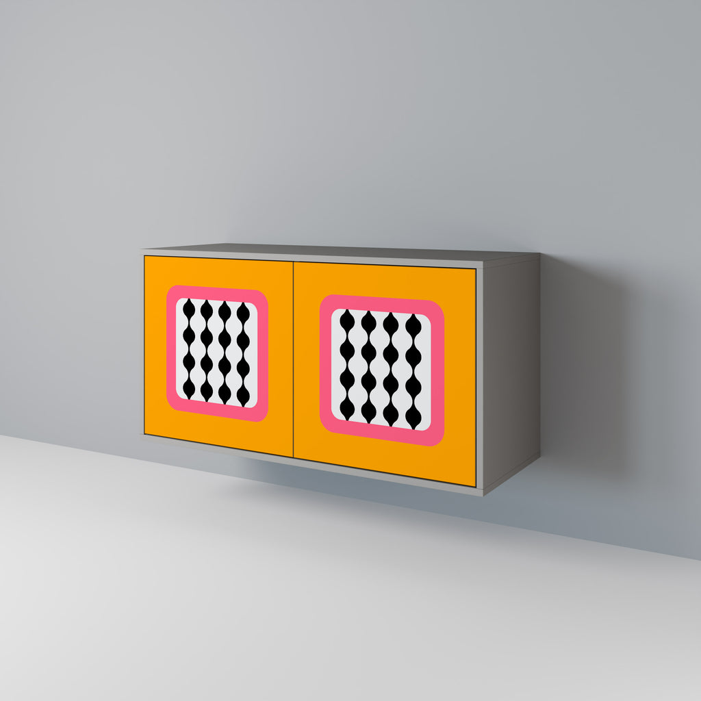 Aparador de 2 puertas TEARS IN HEAVEN en acabado gris