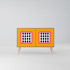 TEARS IN HEAVEN Aparador de 2 Puertas en Acabado Gris