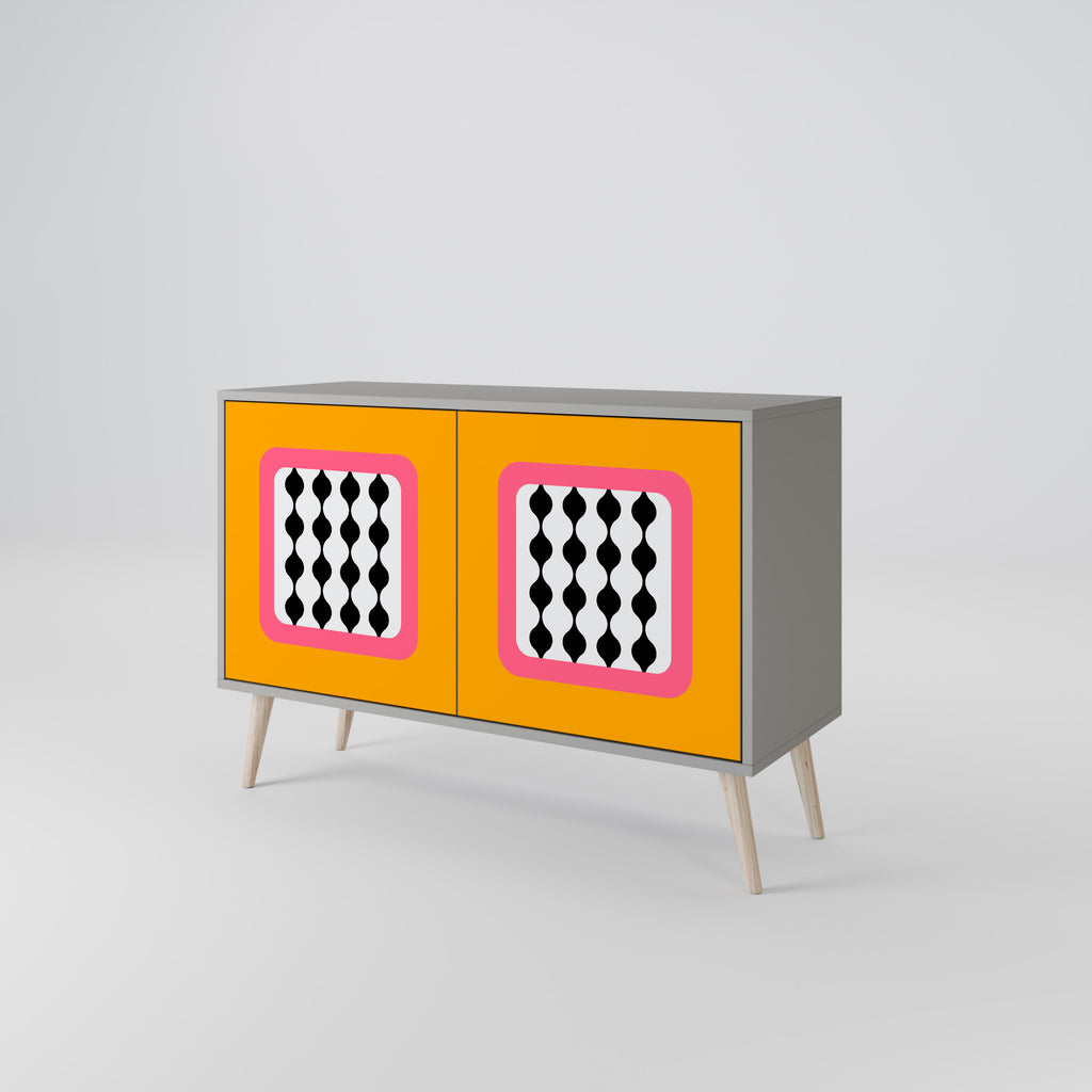 Aparador de 2 puertas TEARS IN HEAVEN en acabado gris