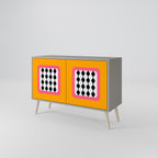 TEARS IN HEAVEN Aparador de 2 Puertas en Acabado Gris