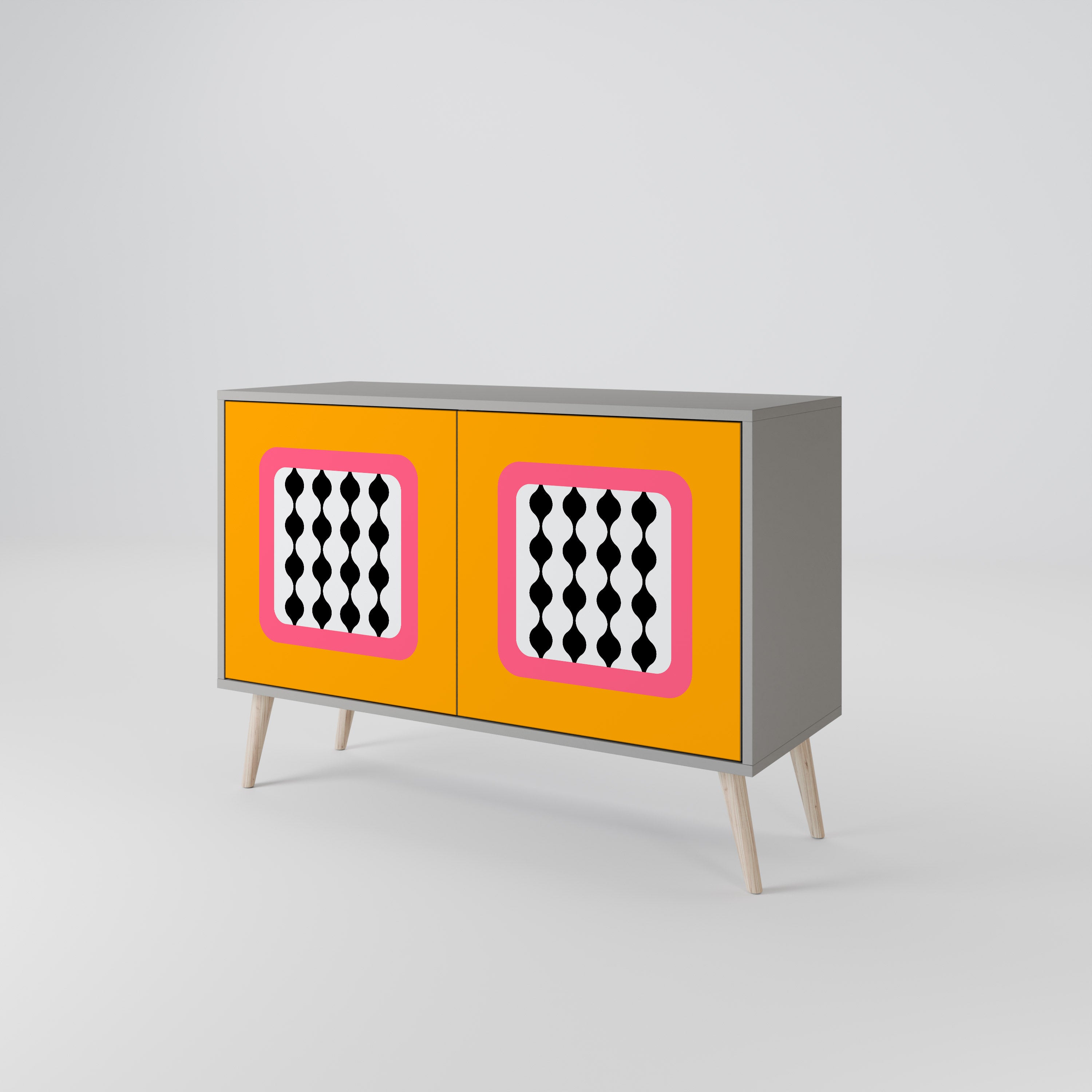 Aparador de 2 puertas TEARS IN HEAVEN en acabado gris