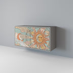 MYSTICAL STRUCTURE Aparador de 2 Puertas en Acabado Gris