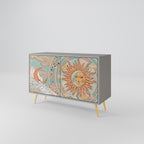 MYSTICAL STRUCTURE Aparador de 2 Puertas en Acabado Gris