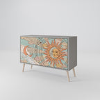 MYSTICAL STRUCTURE Aparador de 2 Puertas en Acabado Gris