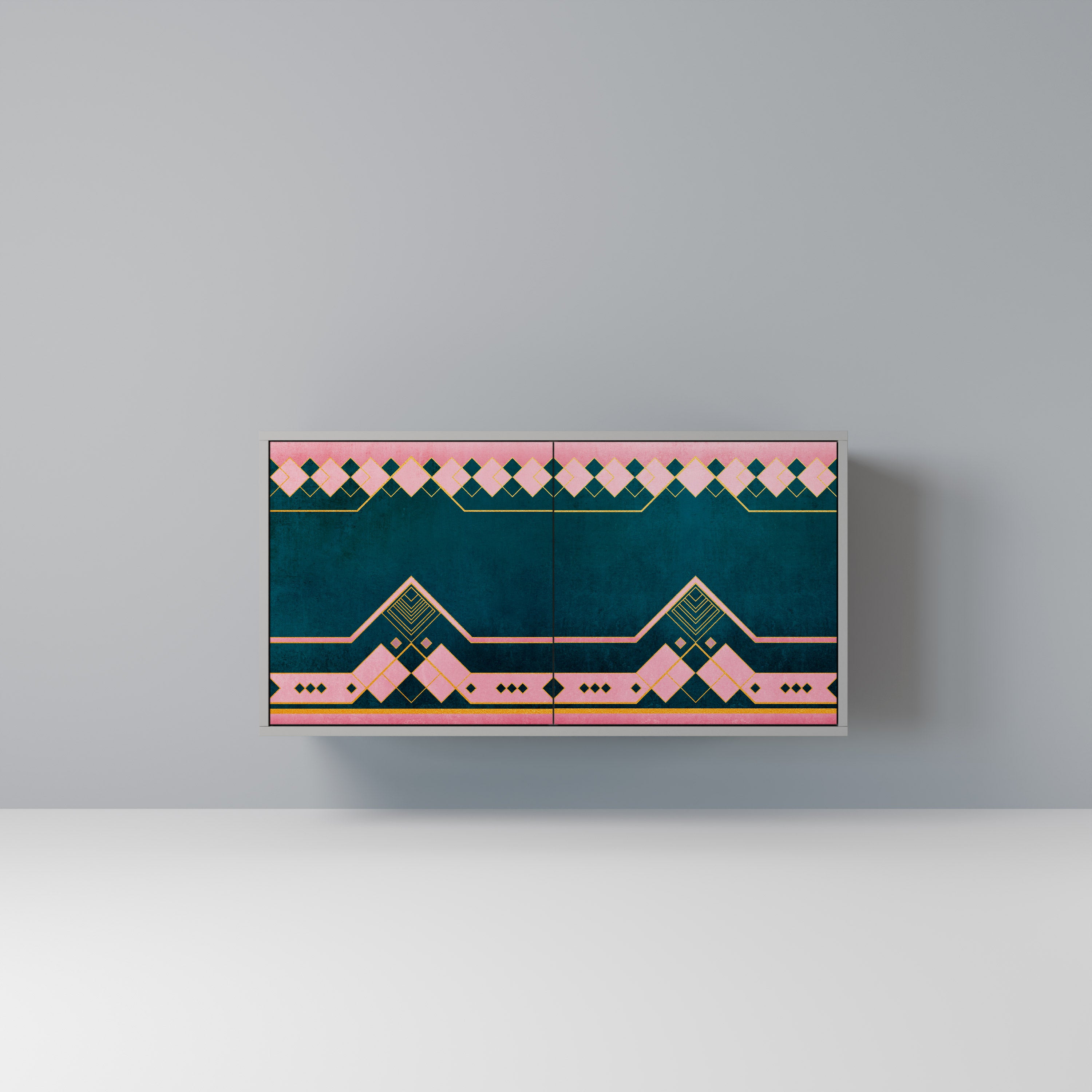 Aparador ROYAL COMPOSITION de 2 puertas en acabado gris