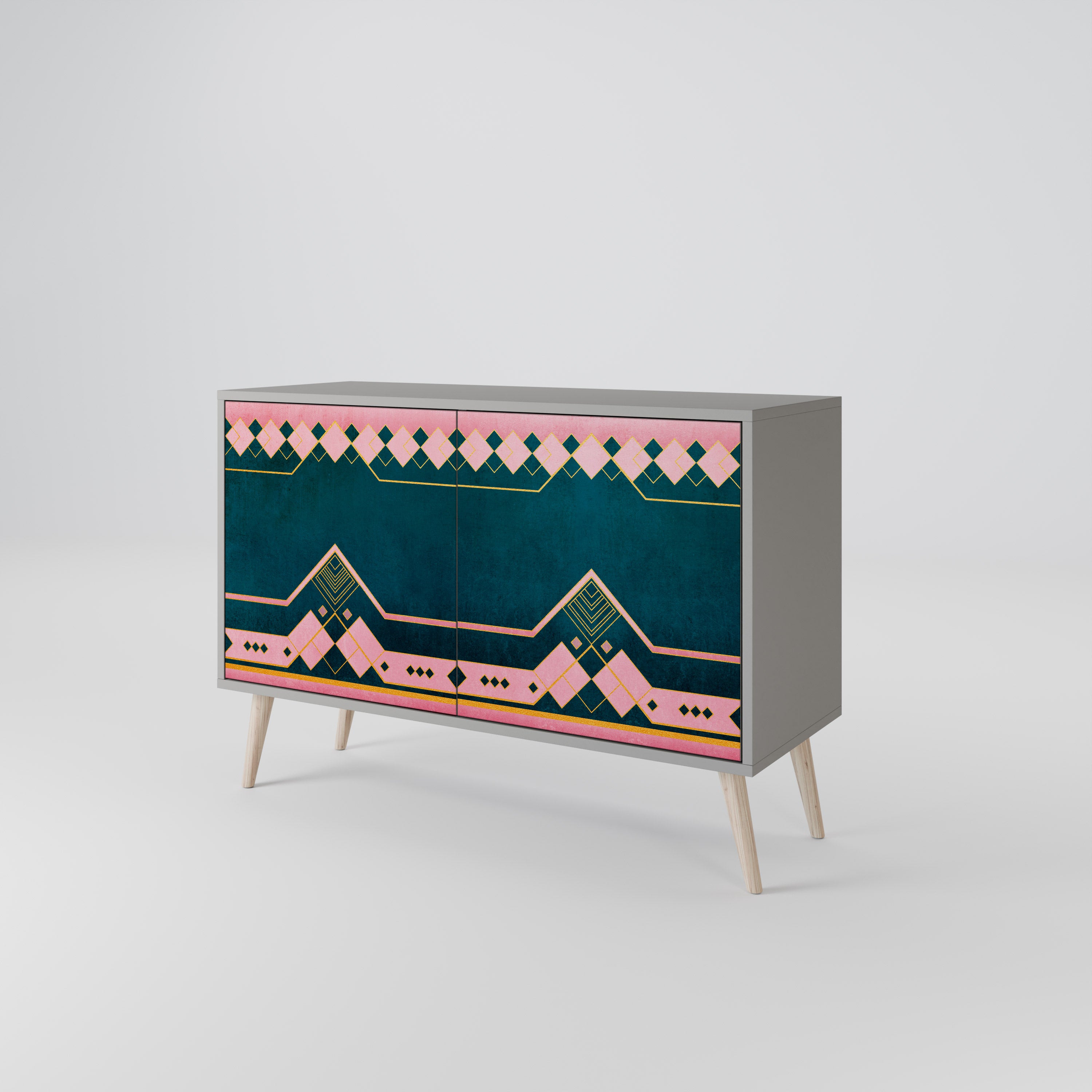 Aparador ROYAL COMPOSITION de 2 puertas en acabado gris