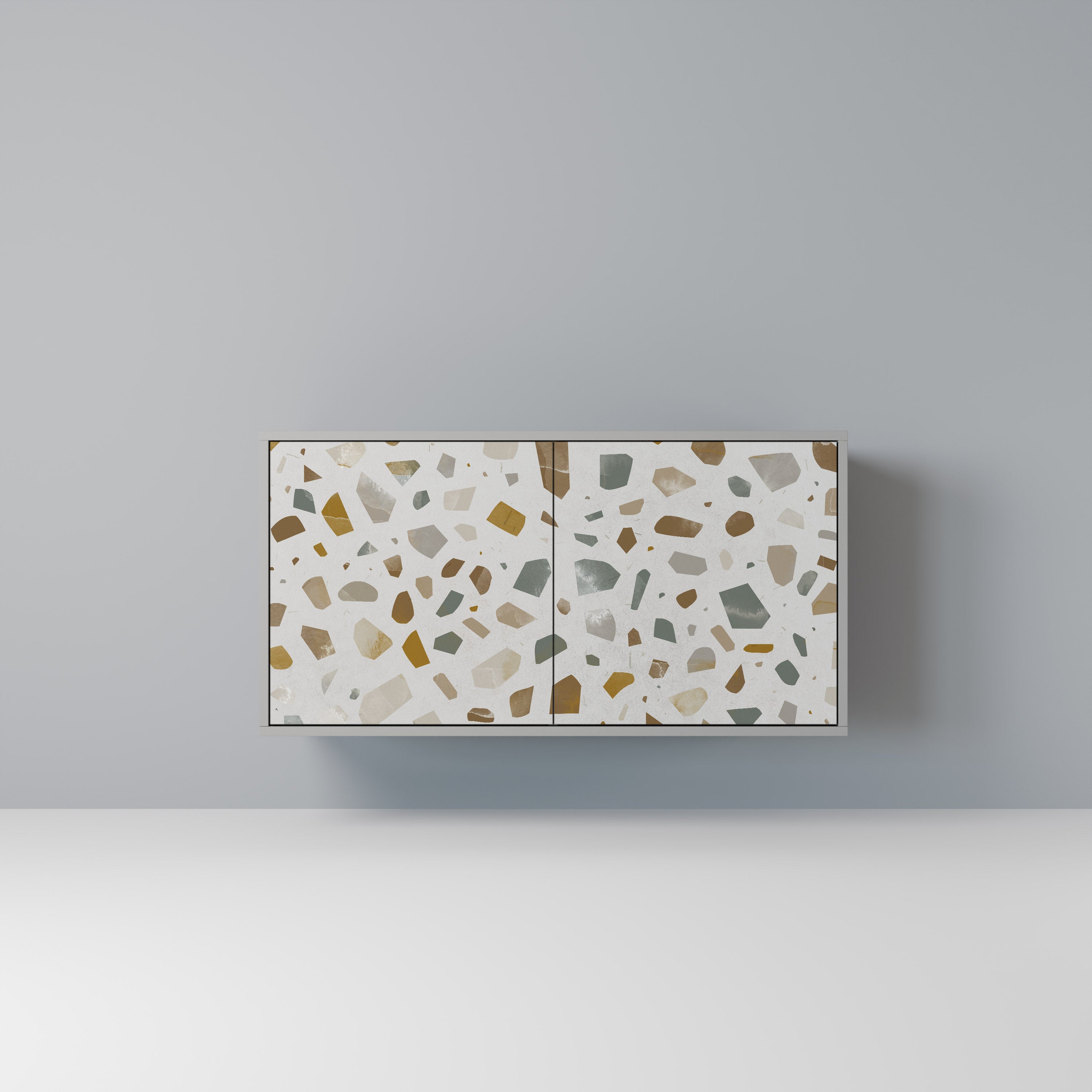 Aparador de 2 puertas PIECES OF TOMORROW en acabado gris