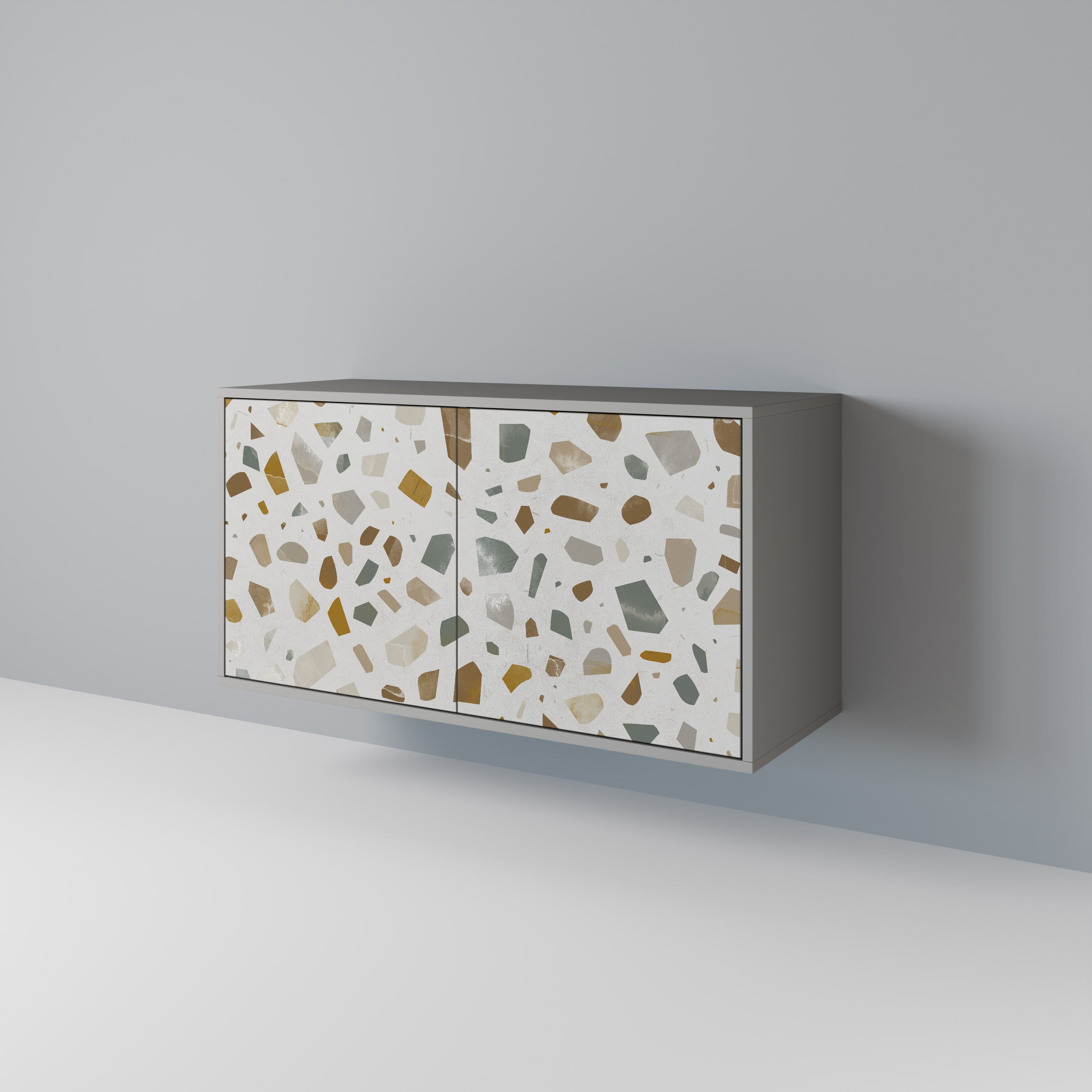 Aparador de 2 puertas PIECES OF TOMORROW en acabado gris