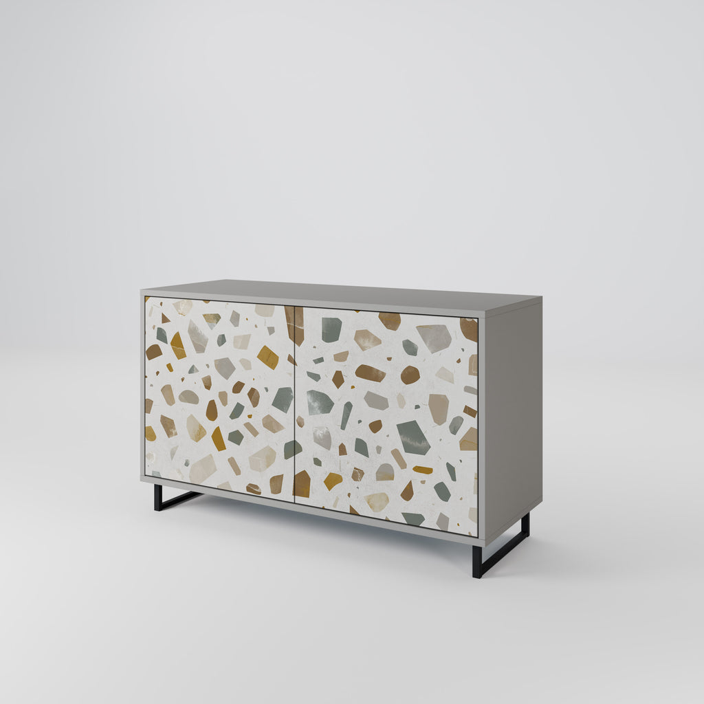 Aparador de 2 puertas PIECES OF TOMORROW en acabado gris