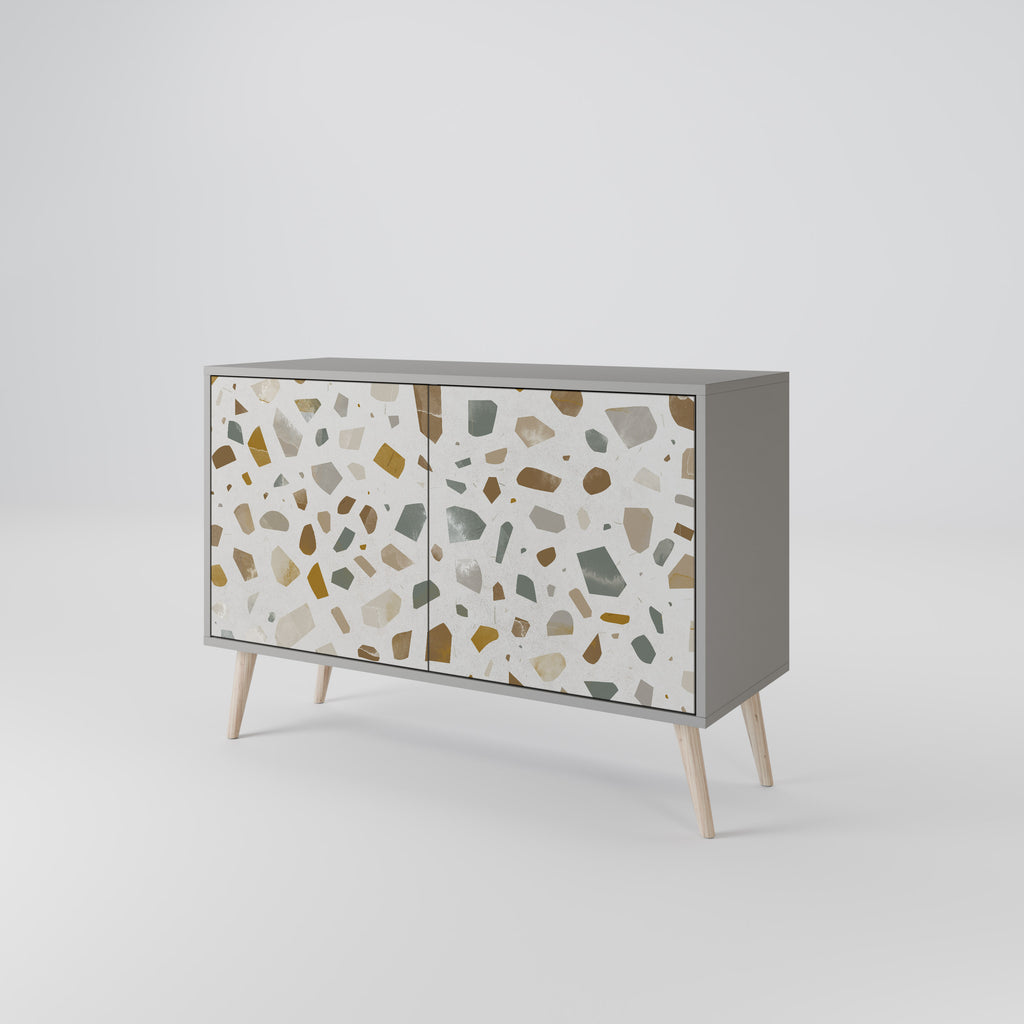 Aparador de 2 puertas PIECES OF TOMORROW en acabado gris