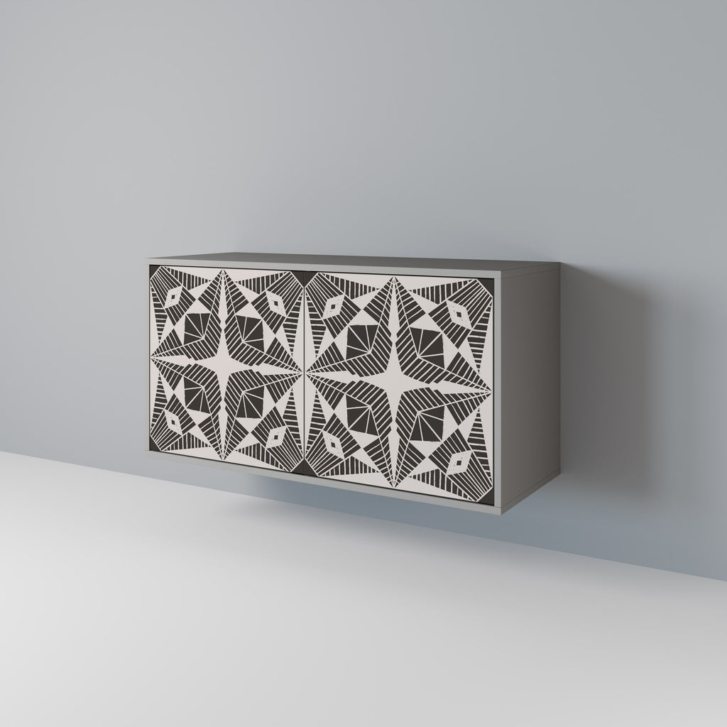 Aparador MONOCROMÁTICO NEXUS de 2 puertas en acabado gris