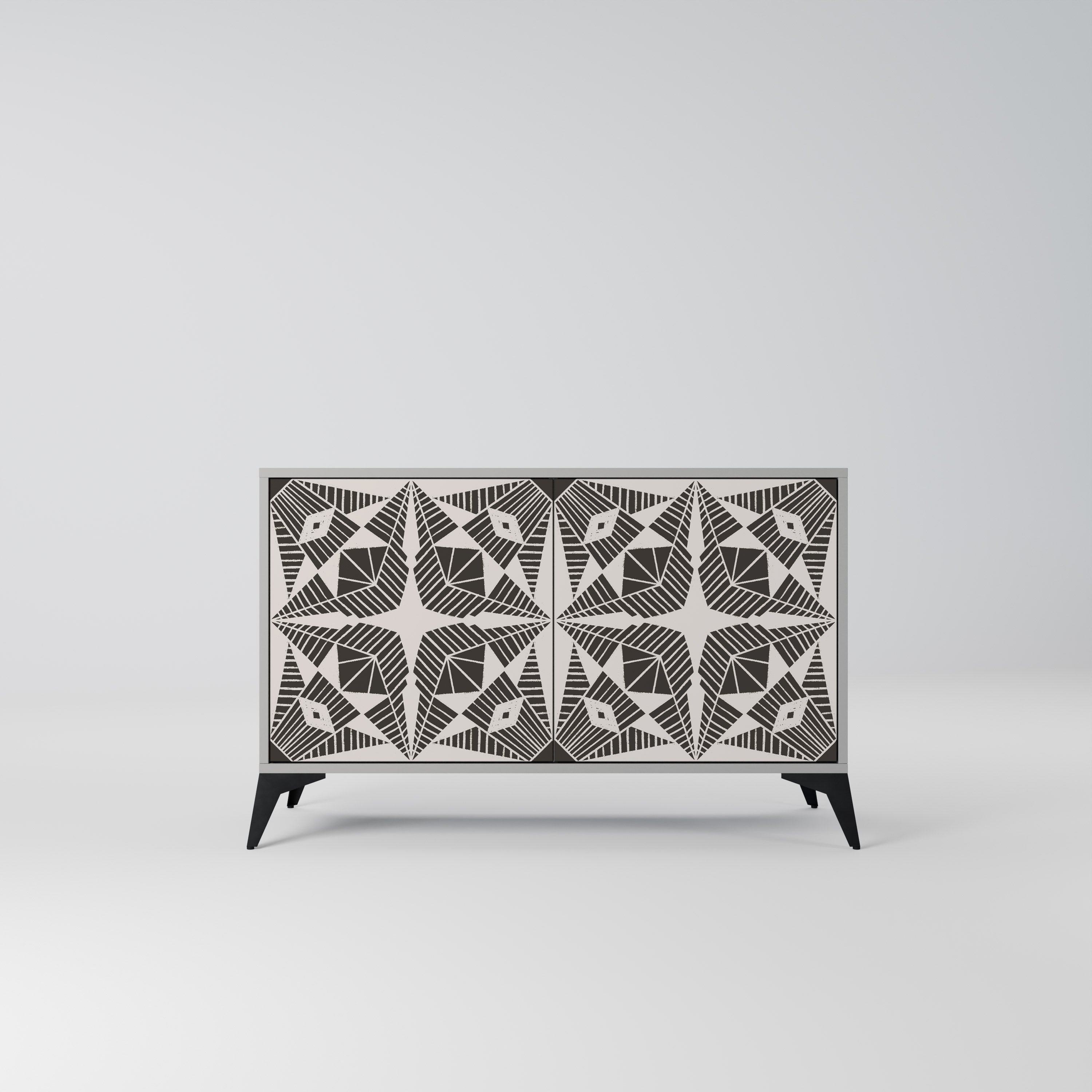 Aparador MONOCROMÁTICO NEXUS de 2 puertas en acabado gris