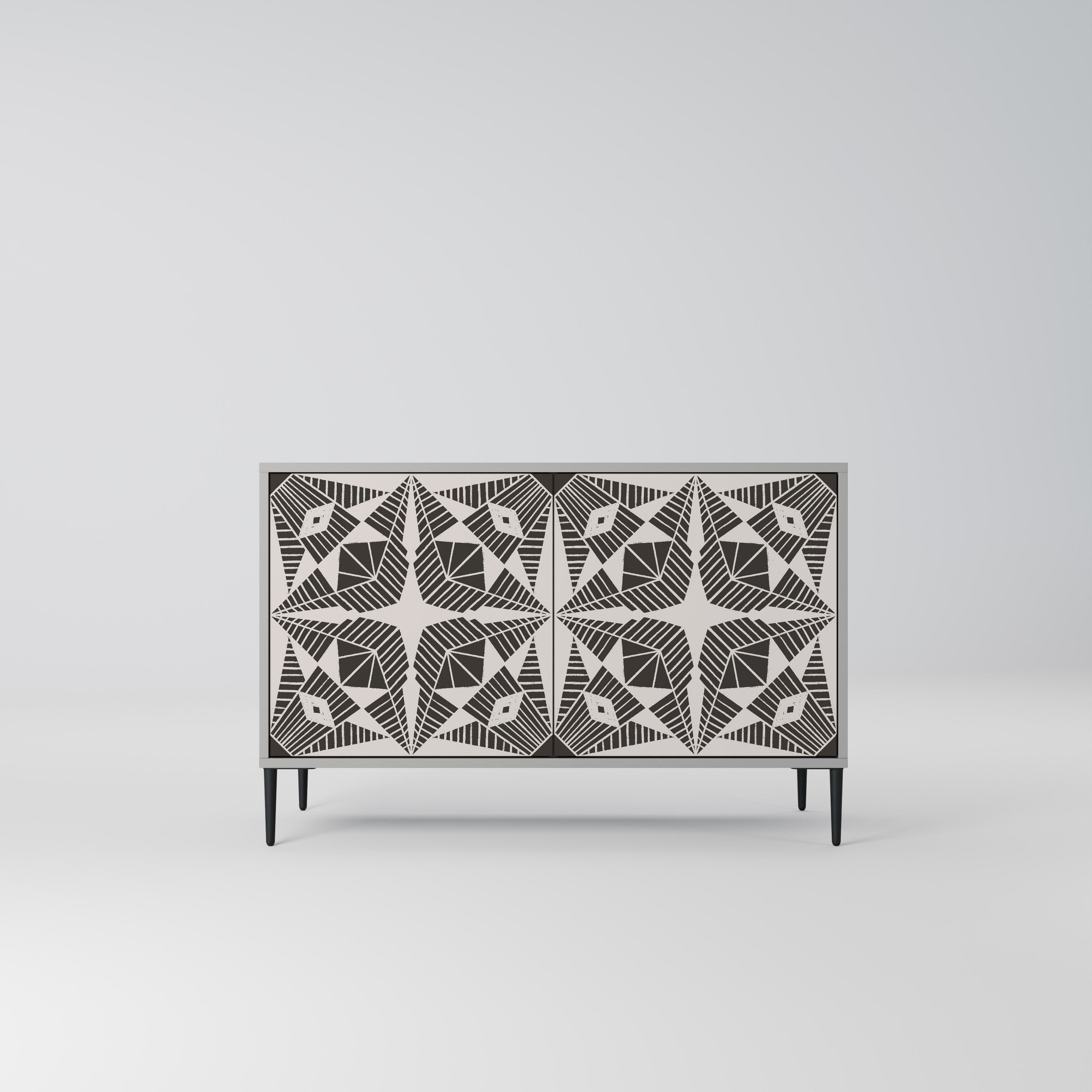 Aparador MONOCROMÁTICO NEXUS de 2 puertas en acabado gris