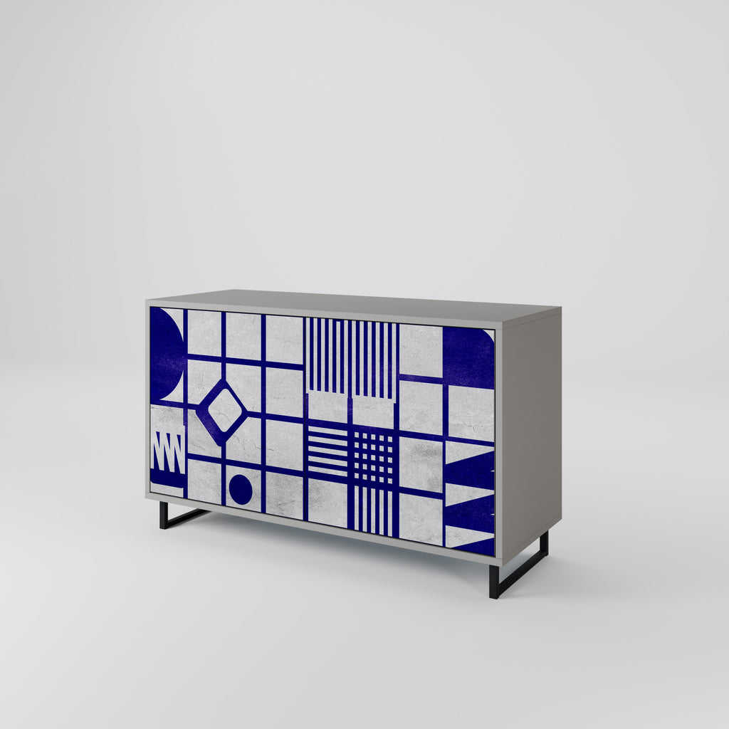 Aparador de 2 puertas THE RIGHT PLACES en acabado gris