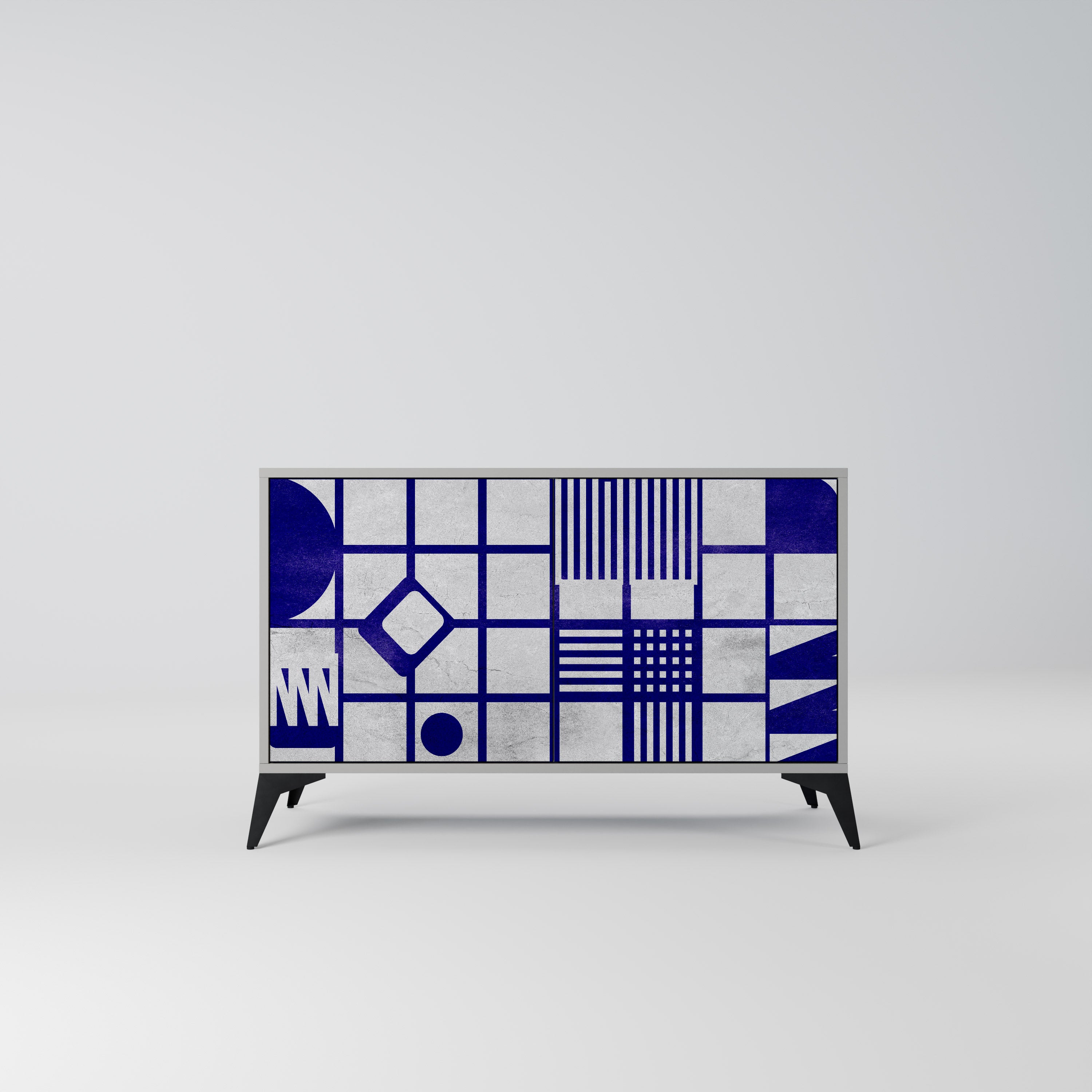 Aparador de 2 puertas THE RIGHT PLACES en acabado gris