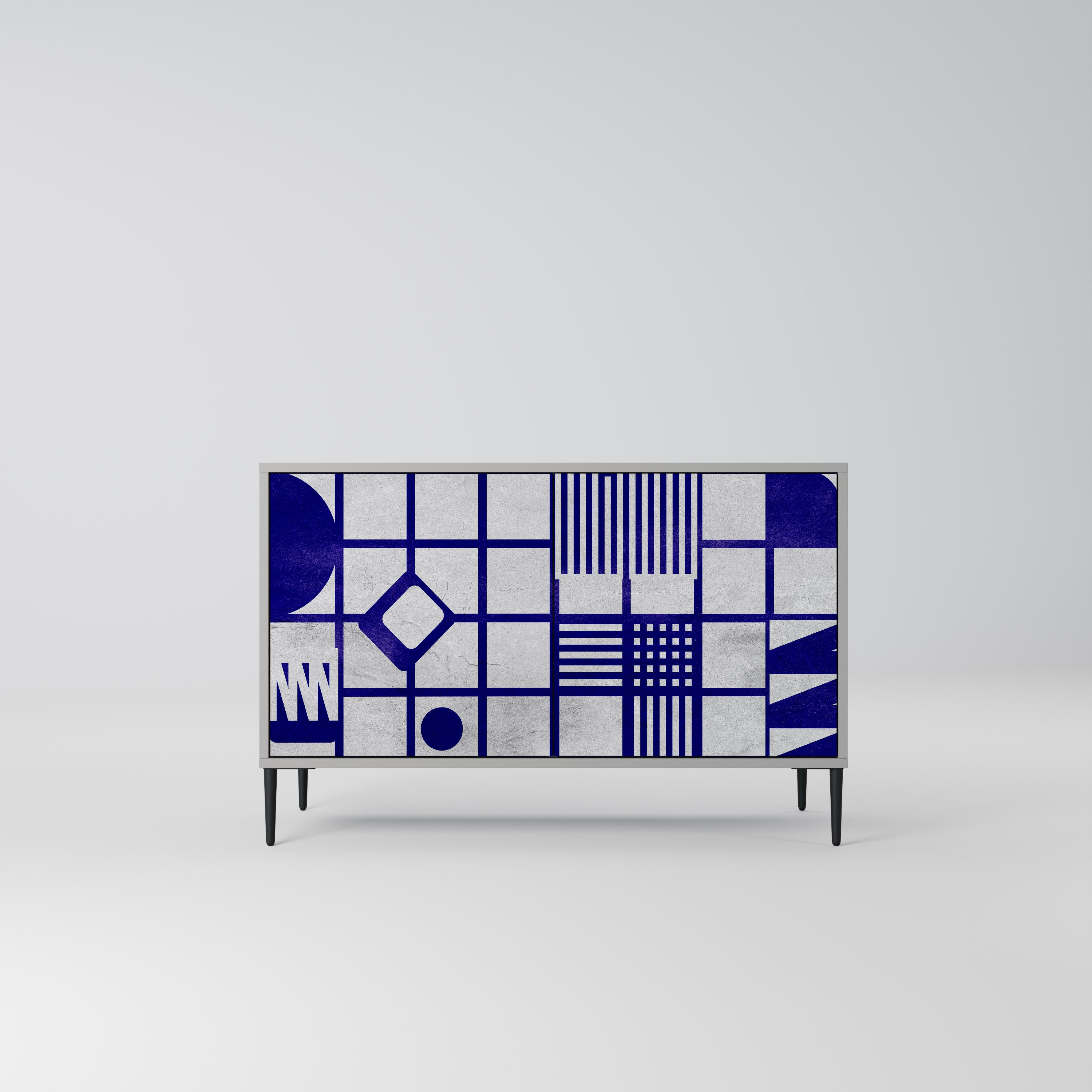 Aparador de 2 puertas THE RIGHT PLACES en acabado gris