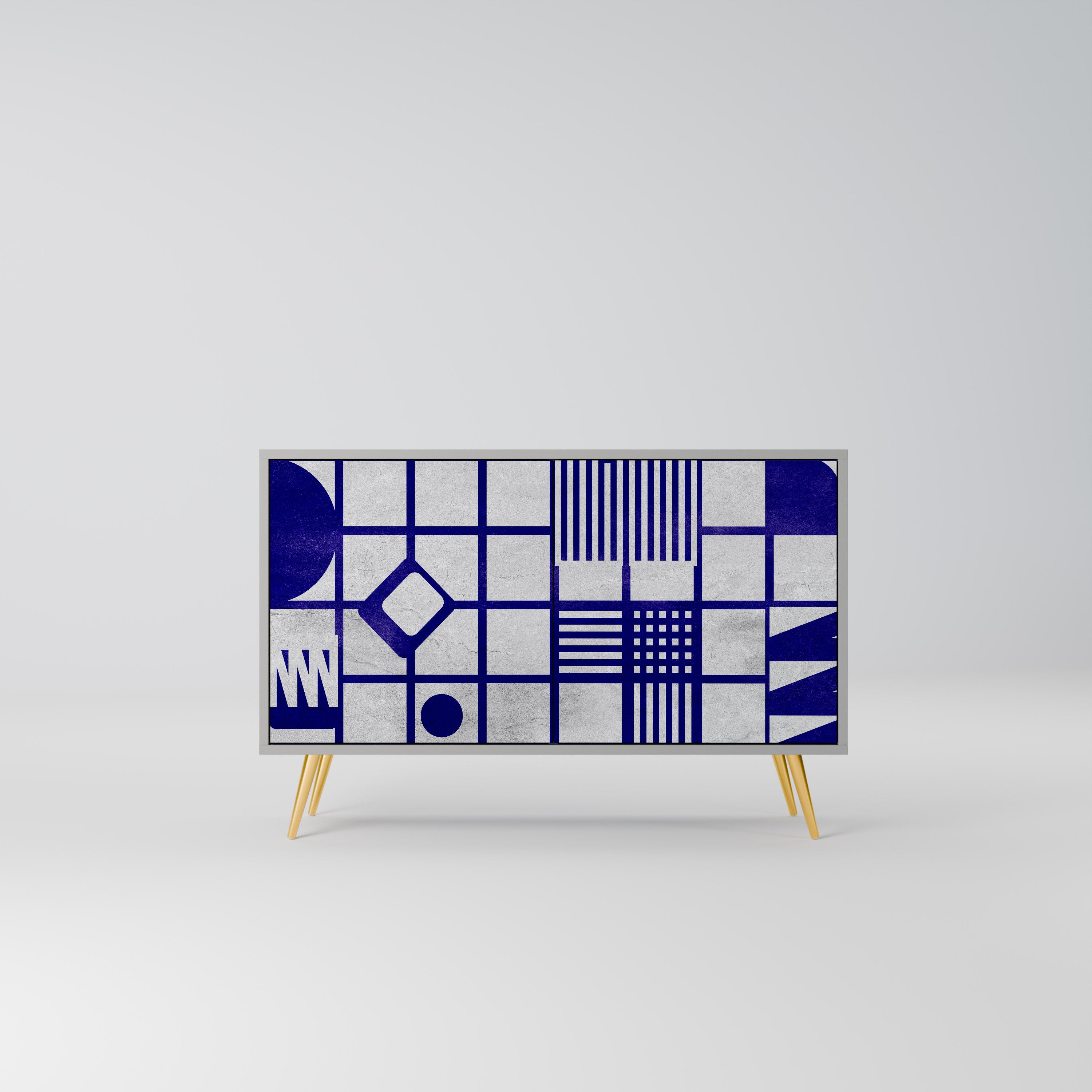 Aparador de 2 puertas THE RIGHT PLACES en acabado gris