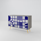 THE RIGHT PLACES Aparador de 2 Puertas en Acabado Gris