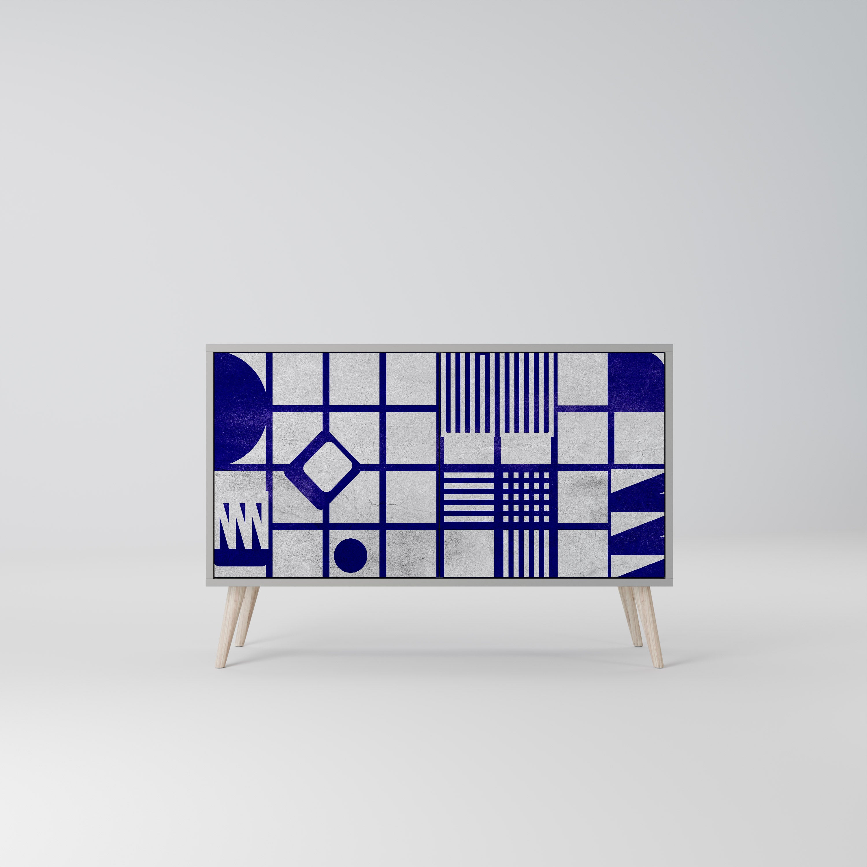 Aparador de 2 puertas THE RIGHT PLACES en acabado gris