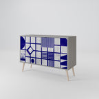 THE RIGHT PLACES Aparador de 2 Puertas en Acabado Gris