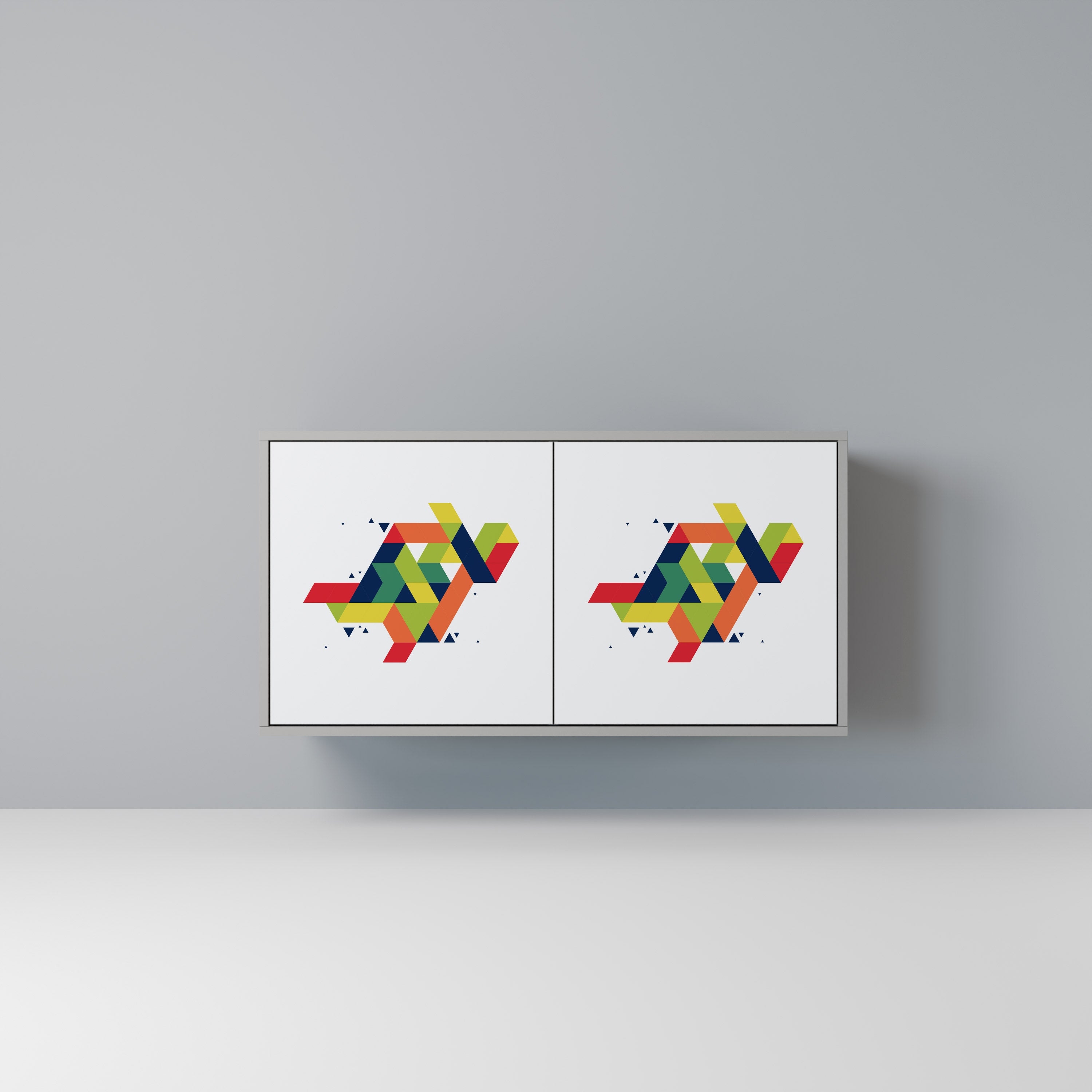 Aparador de 2 puertas FUTURE SIGN en acabado gris