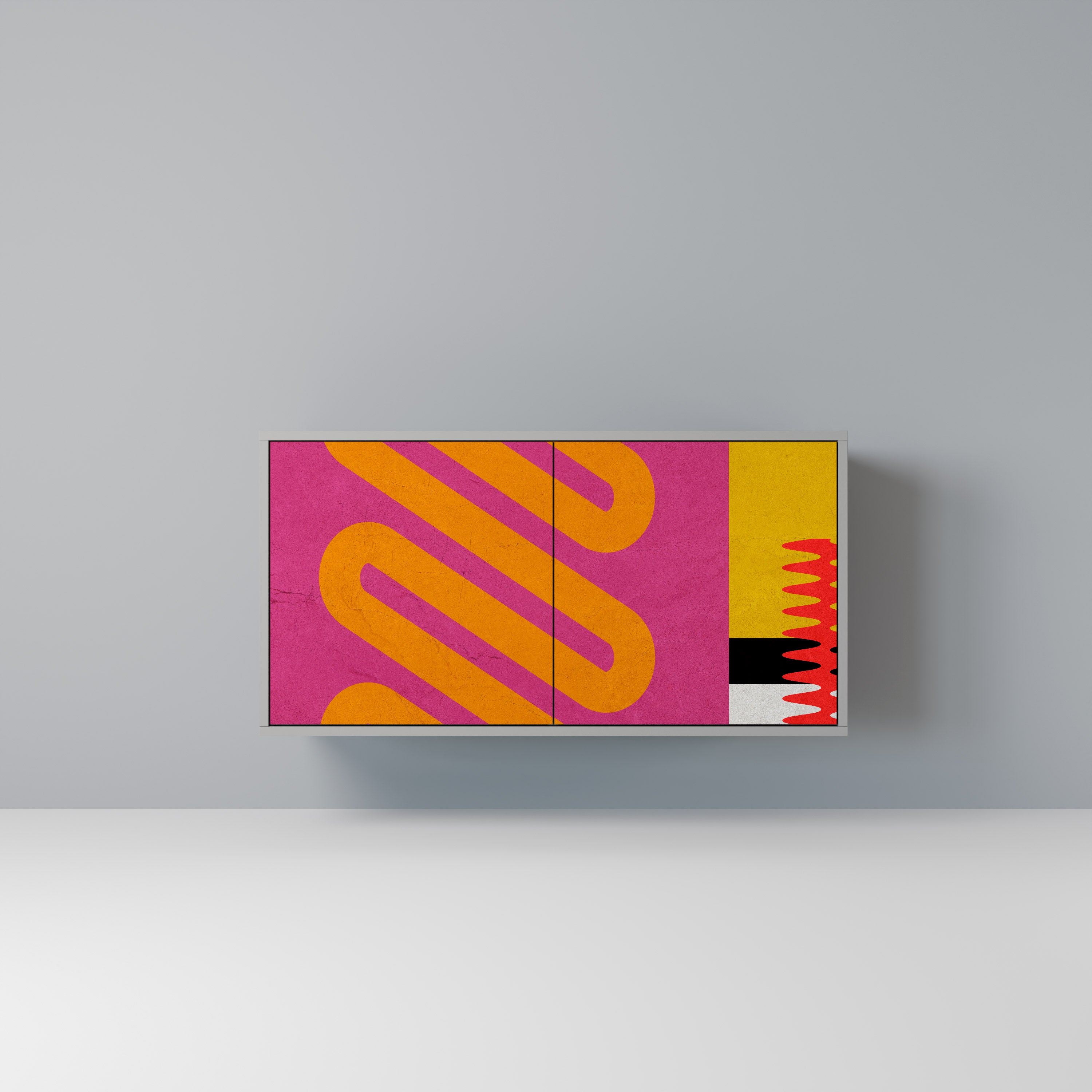 Aparador VIVID ART de 2 puertas en acabado gris